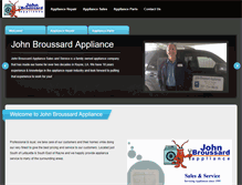 Tablet Screenshot of johnbroussardappliance.com